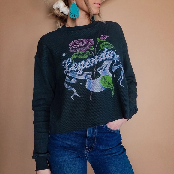 Daydreamer Tops - Daydreamer Crop Thermal FINAL SALE